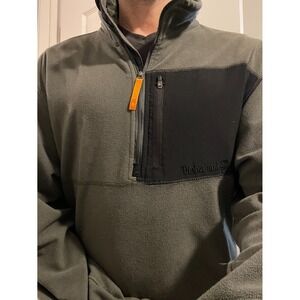 Timberland Pullover‎ Mens XL Black Zip Long Sleeve Fleece Utility Pocket
